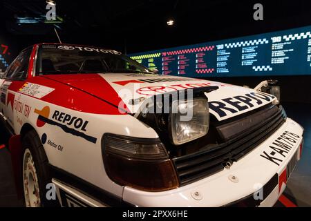 Toyota Celica GT-four ST165 (1990). Exposition de vieilles voitures de rallye 'âge d'or de Rally' à MAUTO, Museo dell'automobile de Turin, Italie. Banque D'Images