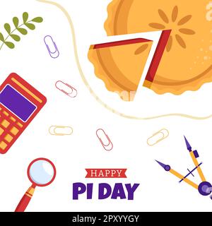 Illustration de la Journée mondiale du Pi avec constantes mathématiques ou modèles de dessin à la main de dessin de dessin à la main de dessin de dessin à la main Sweet Pie Banque D'Images