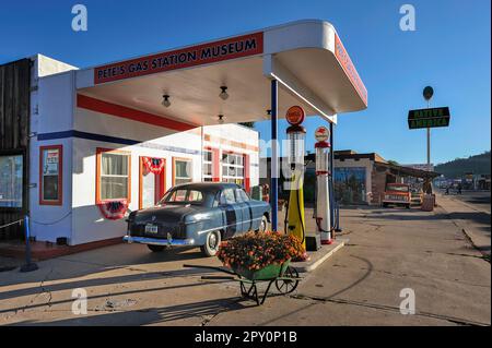 États-Unis, Sud-Ouest, Arizona, Williams, route 66, Pete's Gas Station Museum, Banque D'Images