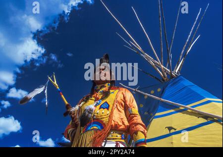 États-Unis, Montana, réservation indienne Blackfeet, Orlando Calling Last, Banque D'Images