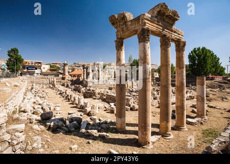 Baalbek, Temple de Vénus, vallée de la Bekaa, Baalbek, gouvernorat de Baalbek-Hermel, Liban, Moyen-Orient, Asie Banque D'Images