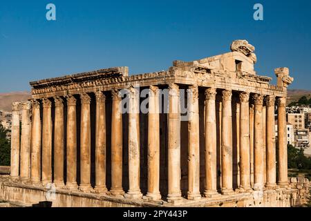 Baalbek, temple romain de Bacchus, vallée de la Bekaa, Baalbek, gouvernorat de Baalbek-Hermel, Liban, moyen-Orient, Asie Banque D'Images