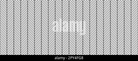 Motif sans coutures à chevrons. Arrière-plan à chevron noir et blanc. Papier peint zigzag répété. Imprimé textile ou tissu linéaire. Parquet ou mur de briques. Vecteur Illustration de Vecteur