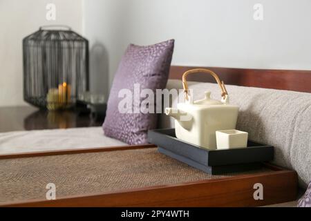 Intérieur de la salle de massage dans le salon de spa Banque D'Images