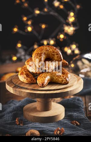 Dessert en forme de croissant de rouleaux de Bratislava Banque D'Images