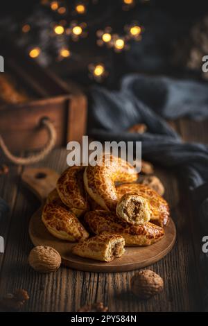 Rouleaux de Bratislava avec garnitures en noyer Banque D'Images