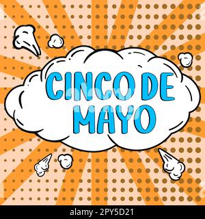 Texte montrant l'inspiration Cinco de Mayo. Business concept célébration Mexico-américaine organisée sur 5 mai Banque D'Images