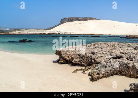 Cap-Vert - Boa Vista, Sal Rei - Ponta de Escuna Banque D'Images