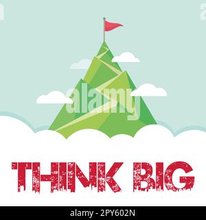 Écriture affichage de texte penser grand. Concept signifie planifier pour quelque chose de haute valeur pour les soi ou pour la préparation Banque D'Images