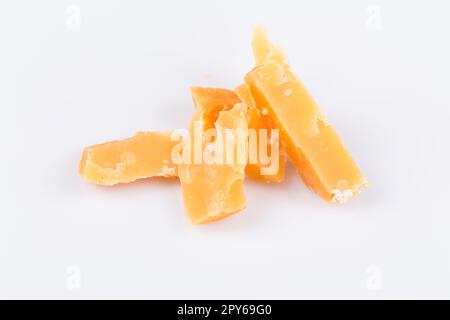 Morceau de vieux fromage dur Banque D'Images