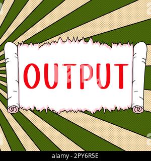 Sortie de texte d'écriture manuscrite. Mot écrit sur le résultat final de quelque chose ou comment les choses finissent vers le haut Banque D'Images