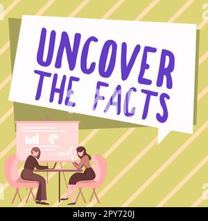 Écriture affichage de texte Découvrez les faits. Idée d'affaires trouver la vérité et les preuves enquêter pour révéler l'identité cachée Banque D'Images