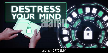 L'affichage conceptuel vous dédresse. Photo conceptuelle pour libérer la tension mentale, réduire le stress Banque D'Images