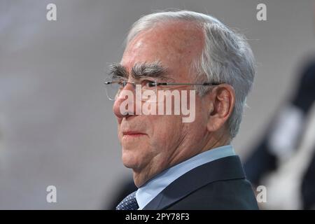 Gmund, Allemagne. 03rd mai 2023. Theo WAIGEL (politicien CSU), image unique, motif unique coupé, portrait, portrait, portrait. Sommet Ludwig Erhard 2023 à Gut Kaltenbrunn am Tegernsee sur 3 mai 2023 ? Credit: dpa/Alay Live News Banque D'Images