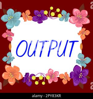 Sortie de texte d'écriture manuscrite. Mot pour le résultat final de quelque chose ou comment les choses finissent vers le haut Banque D'Images