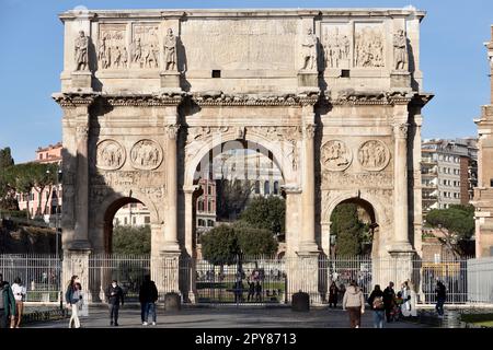 Italie, Rome, arc de Constantin Banque D'Images