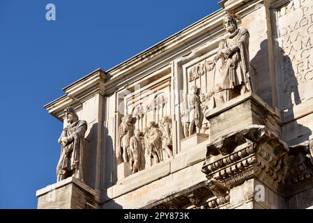 Italie, Rome, arche de Constantin, bas relief Banque D'Images