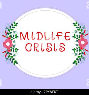 Texte montrant inspiration Midlife Crisis. Word pour la technique de développement de logiciels qui décompose une application Banque D'Images
