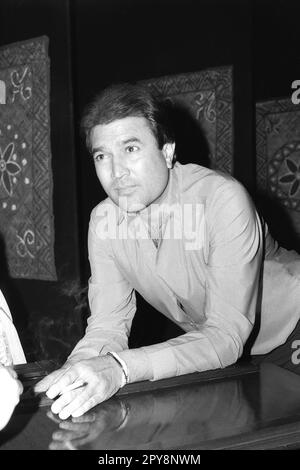 Vieux millésime indien 1980s noir et blanc bollywood cinéma hindi acteur de film, Inde, Rajesh Khanna, acteur indien, producteur de film, Homme politique, Inde Banque D'Images