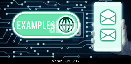 Exemples de texte d'écriture manuscrite. Exemple de modèle de photo d'idée d'entreprise à suivre Guide Explication par exemple Banque D'Images