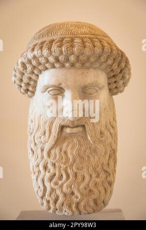 2nd Century AD, marbre. Tête Hermes Banque D'Images