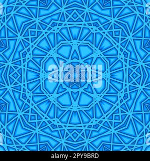 Fond bleu avec motif abstrait Banque D'Images