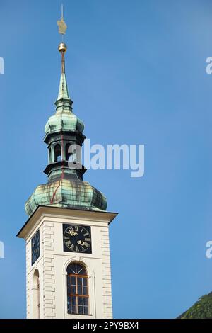 Vue d'une tour à l'Klemintum à Prague Banque D'Images