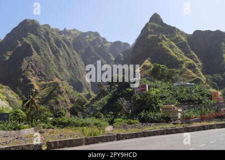 Cabo Verde, Santo Antao - vallée de XOXO Banque D'Images