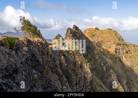 Cabo Verde, Santo Antao - Delgadim - Ribeira de Torre Banque D'Images