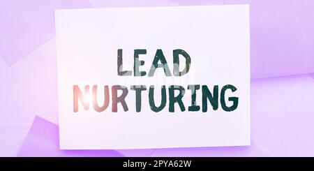 Légende de texte présentant le lead nuring. Méthode photo conceptuelle pour établir une relation avec des clients potentiels Banque D'Images