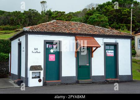 Maison, fin du monde, Norte Pequeno, Faial, Açores, Portugal, FIM do Mundo Banque D'Images