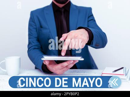 Texte montrant l'inspiration Cinco de Mayo. Business concept célébration Mexico-américaine organisée sur 5 mai Banque D'Images