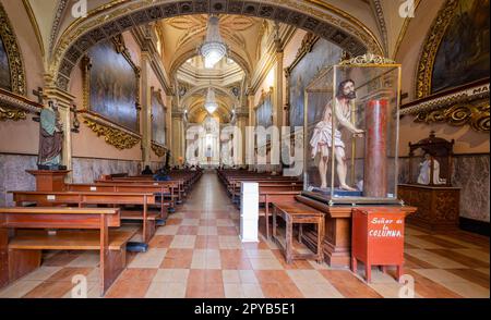 Mexique, APR 25 2023 - vue intérieure du Templo de Nuestra Senora de la Merced Banque D'Images
