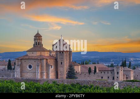 Abbaye royale de Santa Maria de Poblet, monastère cistercien, Catalogne, Espagne Banque D'Images