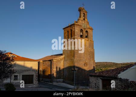 iglesia parroquial de San Juan Bautistal,gótico soriano, Abejar, Soria, Comunidad Autónoma de Castilla, Espagne, Europe Banque D'Images