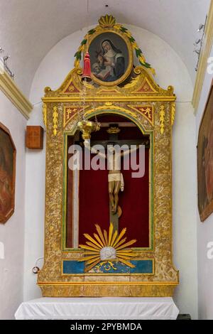 Retablo, iglesia de la Immaculada Concepció, Galilée, Puigpunyent, Majorque, iles baléares, Espagne Banque D'Images