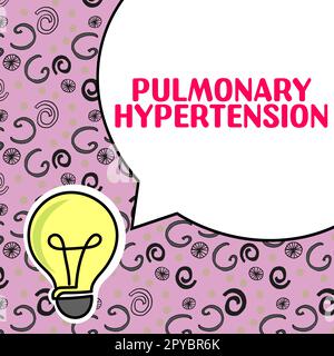 Texte d'écriture hypertension pulmonaire. Concept signifie personne qui a un syndrome de détresse respiratoire aiguë basé sur des preuves Banque D'Images