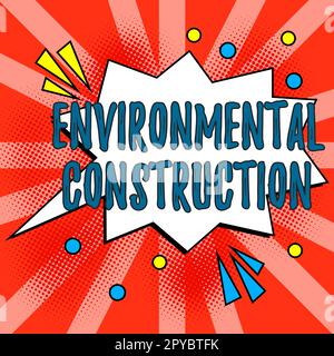 Texte montrant inspiration Environmental Construction. Mot écrit sur bien informé sur les pratiques de construction durable Banque D'Images