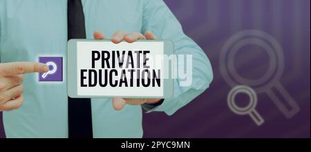 Inspiration montrant le signe de l'éducation privée. Concept signification appartenance à l'usage personnes particulières ou personnes de groupe Banque D'Images