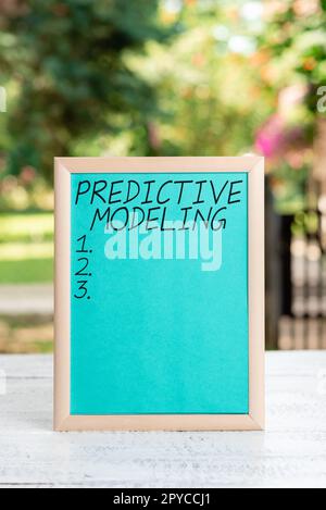 Écriture Affichage de texte modélisation prédictive. Stratégie de maintenance des concepts métier basée sur l'analyse prédictive Banque D'Images