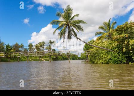 Grande lagune côtière panoramique à Rekawa près de la petite ville de Tangalle, au Sri Lanka Banque D'Images