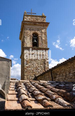 Montemassi un village fortifié dans la province de Grosseto. Italie Banque D'Images