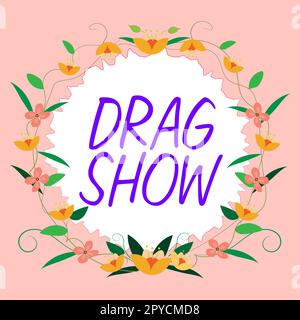 Affiche Drag Show. Aperçu de l'entreprise événement concurrentiel où deux voitures tentent de terminer le premier quart de mille Banque D'Images