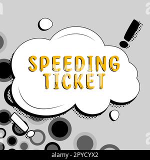 Écriture affichage de texte speed Ticket. Concept signifiant test psychologique pour la vitesse maximale d'exécution d'une tâche Banque D'Images