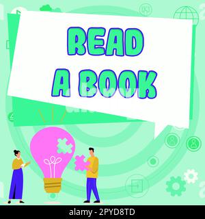 Affiche Lire Un livre. Idée d'affaires Profitez de la littérature activité traditionnelle Apprenez de nouvelles choses Banque D'Images