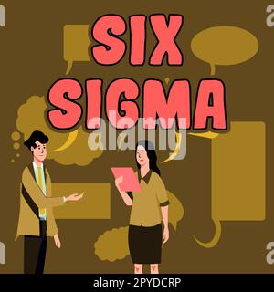 Légende de texte présentant six Sigma. Concept, c'est-à-dire techniques de gestion pour améliorer les processus métier Banque D'Images