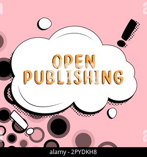 Affichage conceptuel Ouvrir la publication. Business IDEA accès en ligne à de nombreux livres de domaine public et hors-impression Banque D'Images
