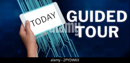 Écriture Affichage de texte visite guidée. Mot écrit sur des conseils ou des informations visant à résoudre le problème ou la difficulté Banque D'Images