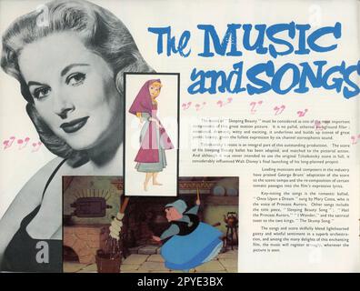 MARY COSTA, voix de la princesse Aurora dans LA BEAUTÉ DU SOMMEIL DE WALT DISNEY 1959 le directeur général CLYDE GERONIMI Story Charles Perrault chansons et partitions adaptées de la musique de ballet de Tchaikovsky Walt Disney Productions Banque D'Images