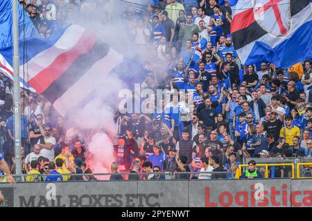 Genova, Italie. 03rd mai 2023. Stade Luigi Ferraris, Gênes, Italie, 03 mai 2023, Sampdoria de supporter pendant UC Sampdoria vs Torino FC - football italien série A Match Credit: Live Media Publishing Group/Alay Live News Banque D'Images